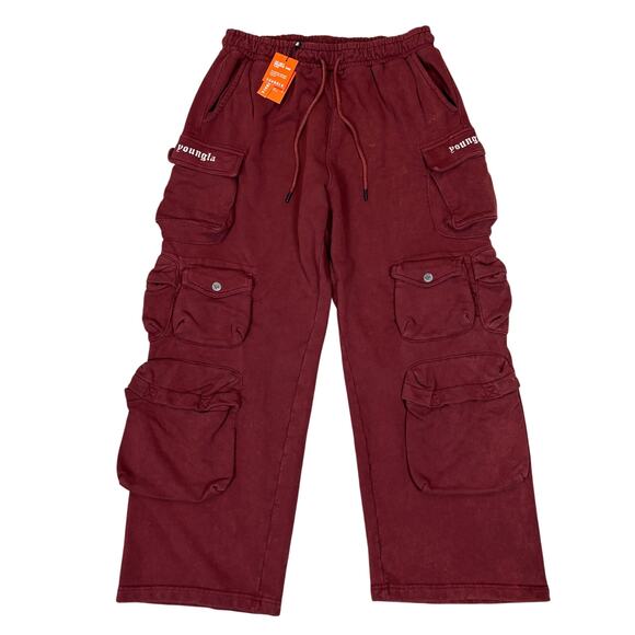NWT YoungLA 2005 Hella Pocket Sweats Cargo Sweatpants Men's 2XL